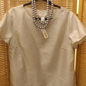 Talbots blouse, 14, NWT, stripes
